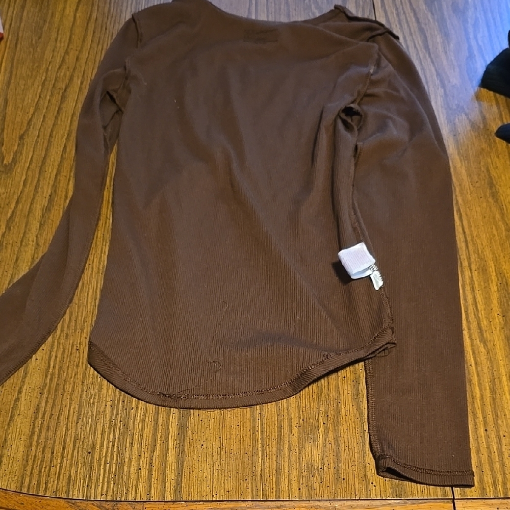 Brown Long Sleeve Top